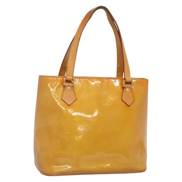 LOUIS VUITTON Monogram Vernis Houston Hand Bag Beige M91004 - Picture 1 of 12